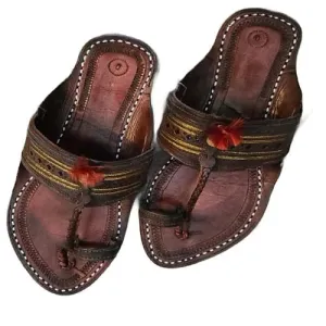 The Royal Classic Dark Kolhapuri Chappal The Royal Classic Dark Kolhapuri Chappal