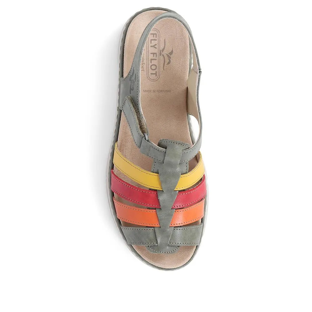 Touch-Fasten Leather Sandals  - CAL39020 / 325 263