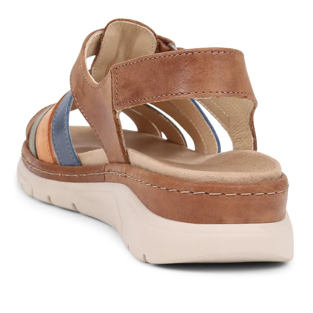 Touch-Fasten Leather Sandals  - CAL39020 / 325 263