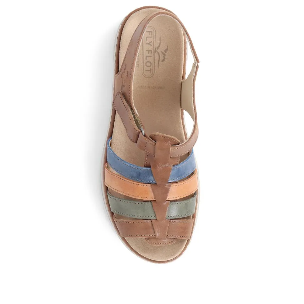 Touch-Fasten Leather Sandals  - CAL39020 / 325 263