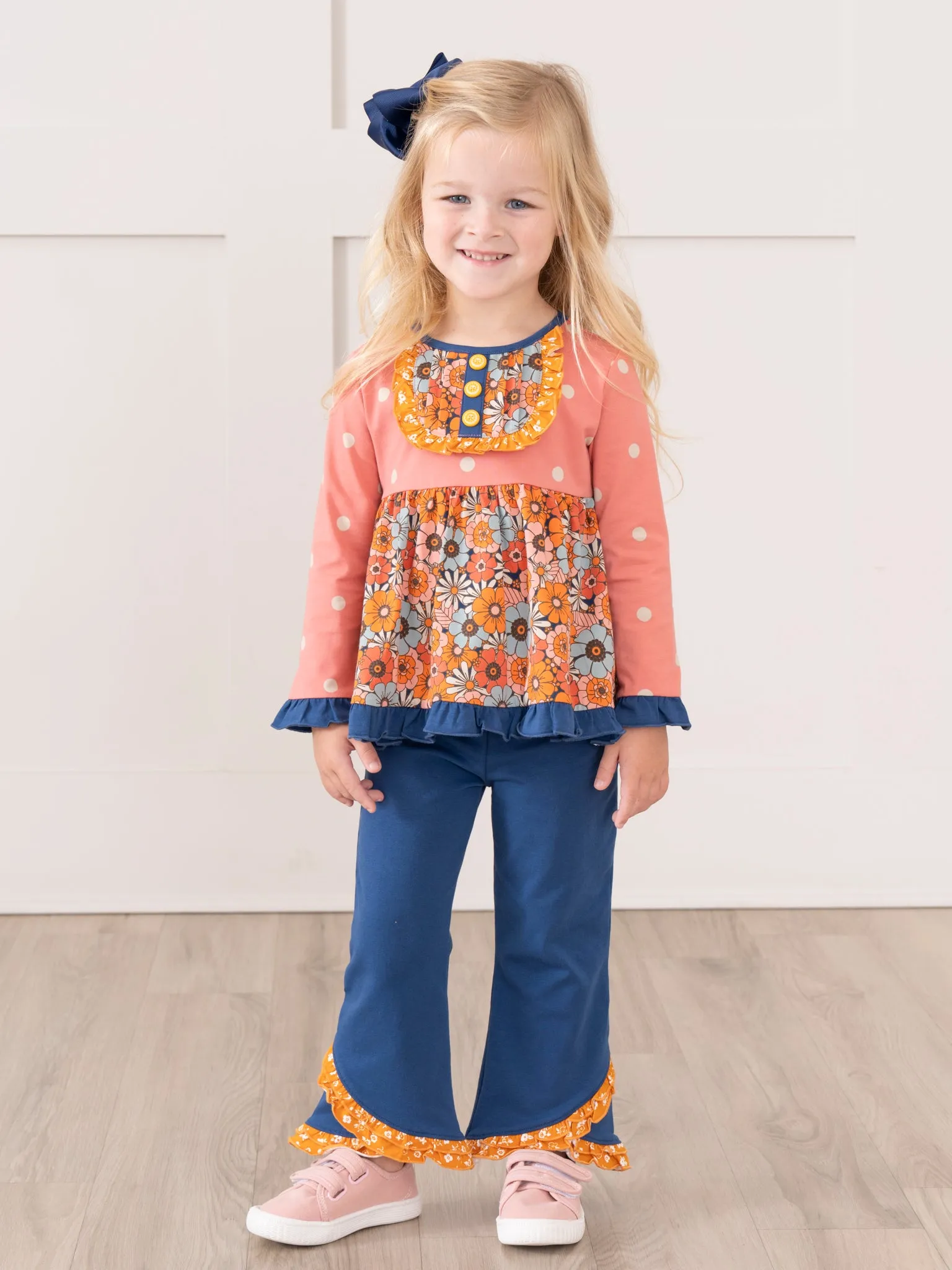 Treasured Petals Ruffle Trim Outfit