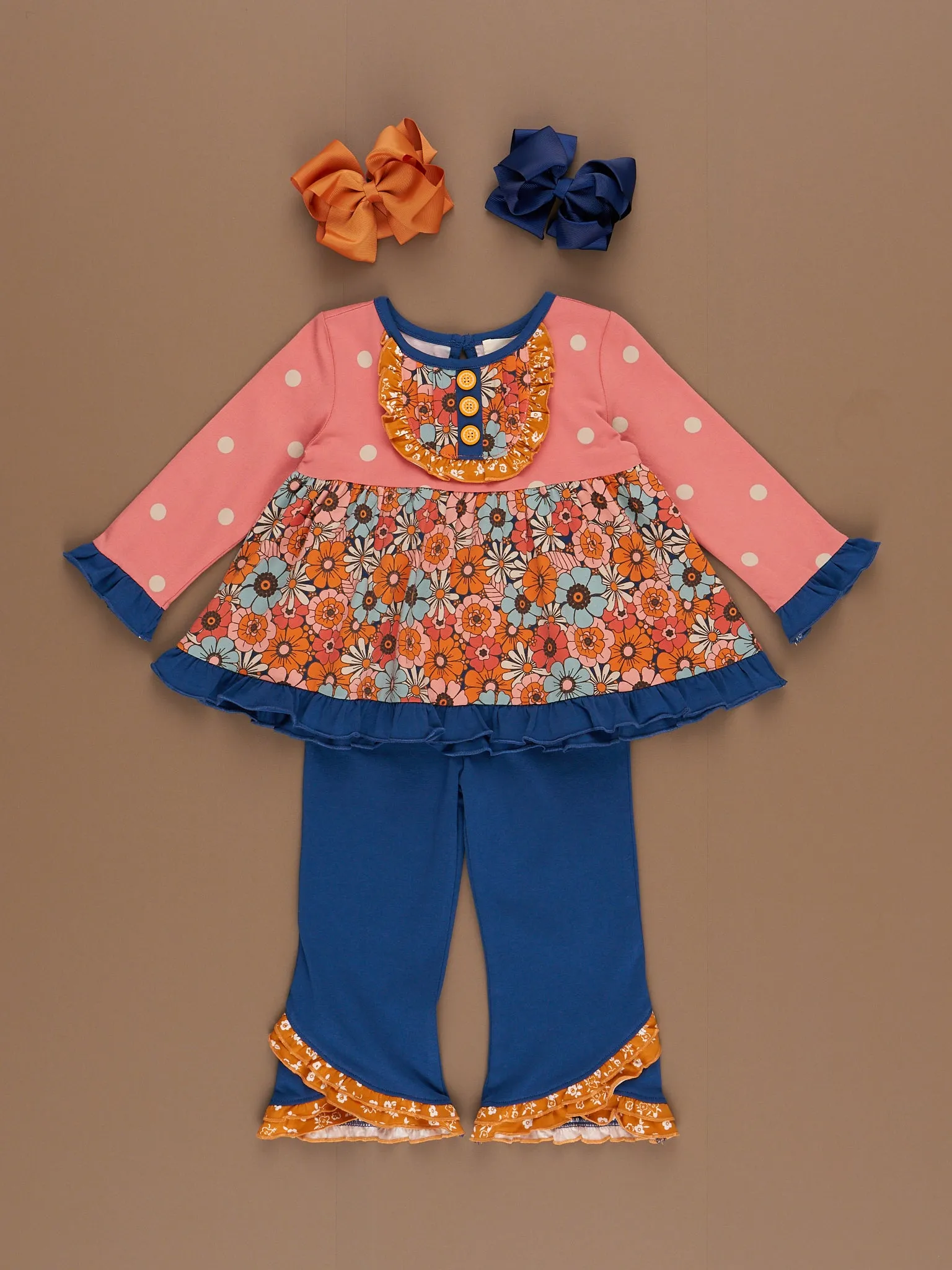 Treasured Petals Ruffle Trim Outfit