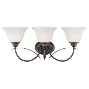 Westinghouse 6340100 3 Light Wall Amber Bronze Finish with White Alabaster Glass